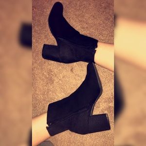 Black Booties with matte black skin